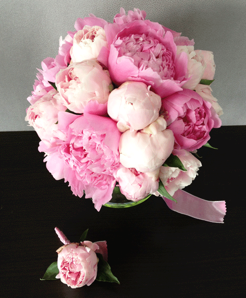 シャクヤクのラウンドブーケ